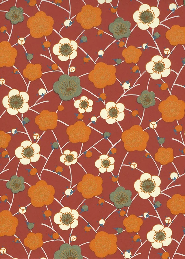 chiyogami stampa anemoni