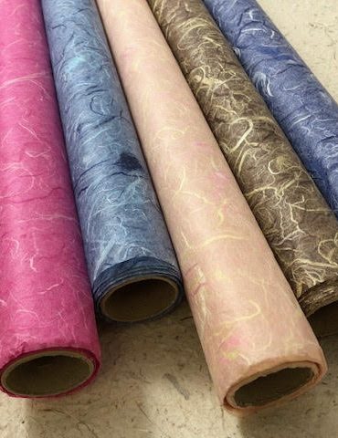 SILK PAPER MELANGE ROTOLO 3 MT - BLU SCURO
